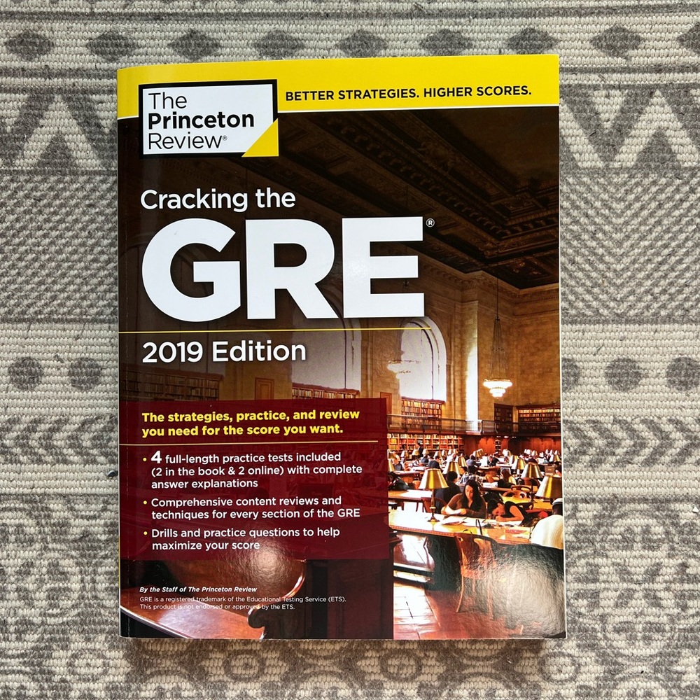 Brand new 2019 Princeton Review GRE preparation book